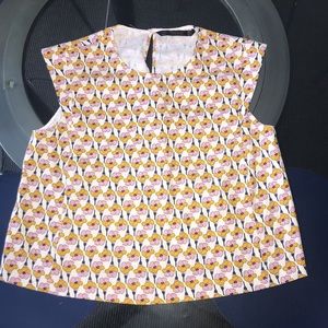 Zara Funky Flower Blouse
